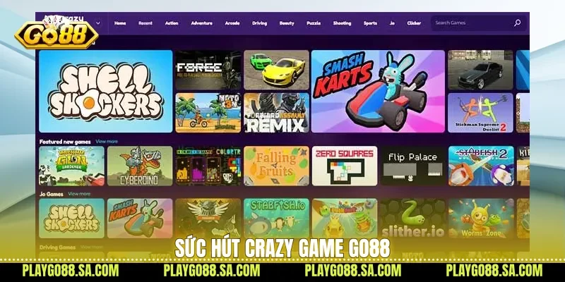 Sức hút crazy game Go88